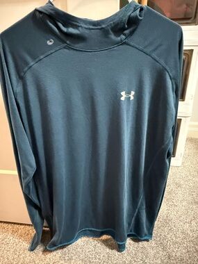 Under Armour Run Long Sleeve Performance Top - Teal Blue